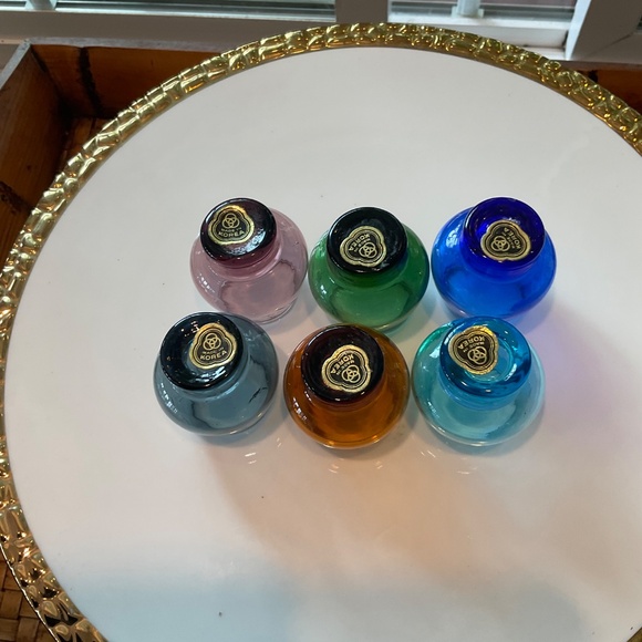 VTG Saki Cordial Colored Etched Shot Glasses - Set of 6 - Picture 10 of 10